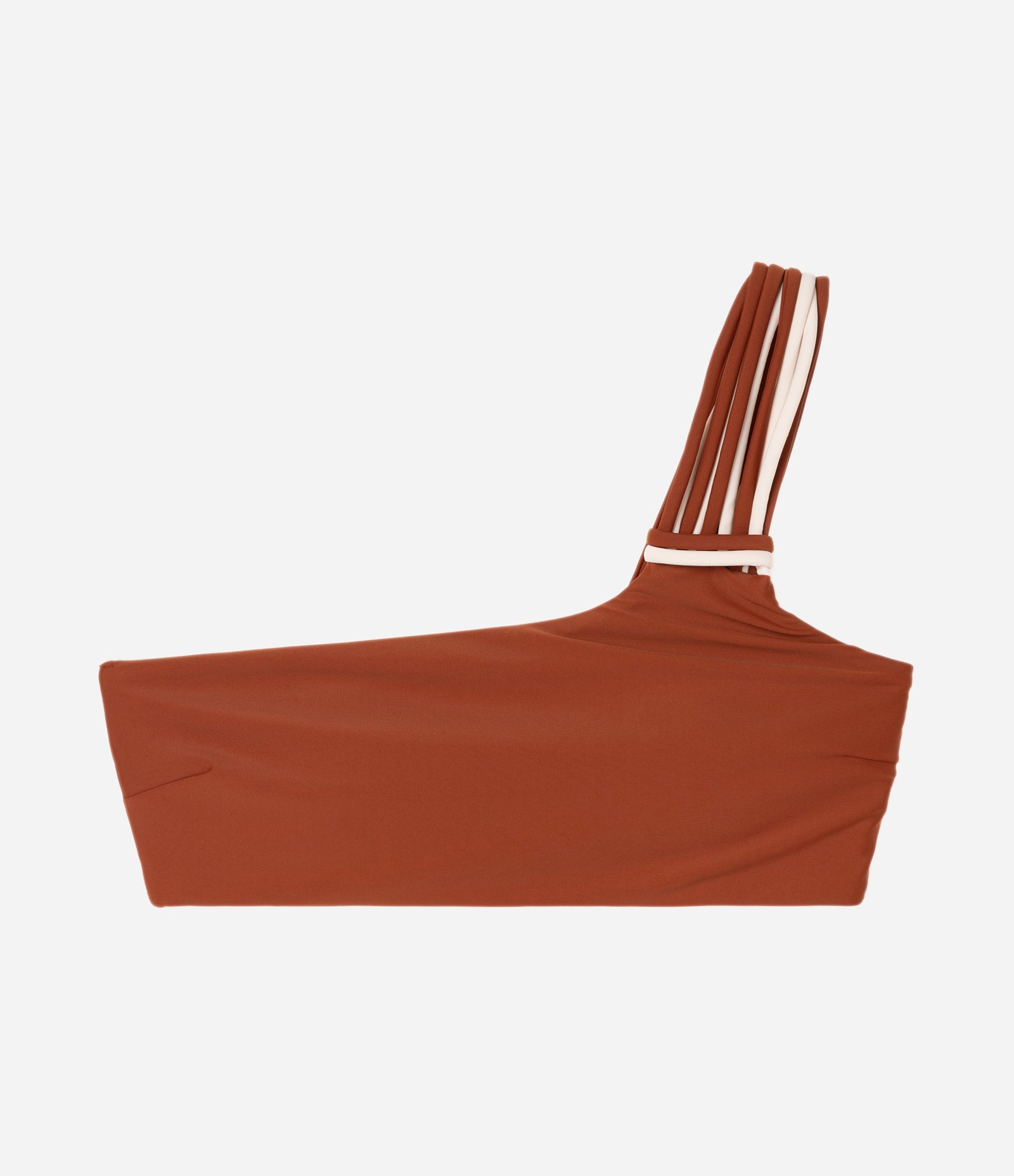 Biquíni Top Bandeau em Microfibra com Alças Bicolores Marrom 5