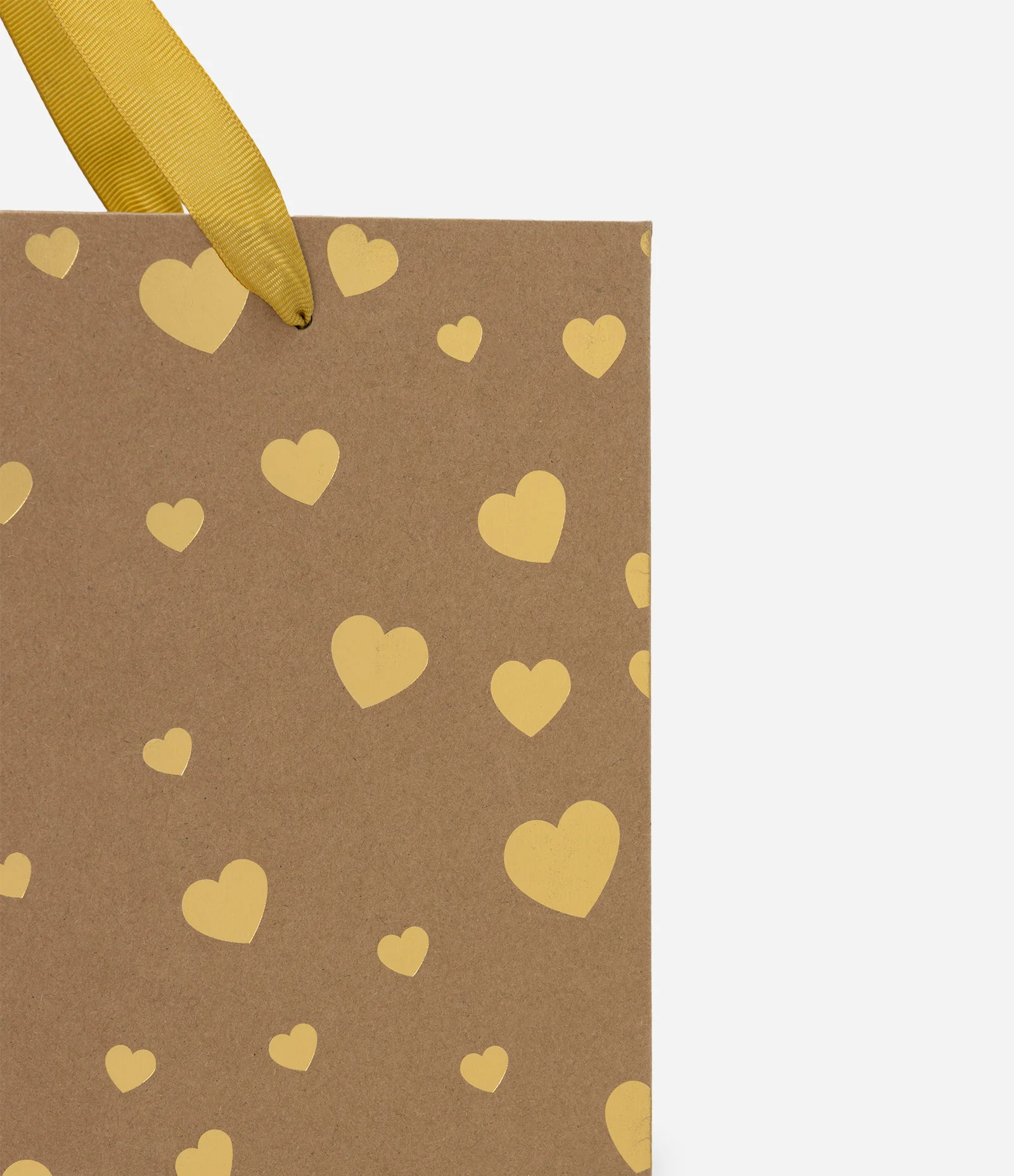 Embalagem de Presente Média com Estampa de Corações Dourado 2