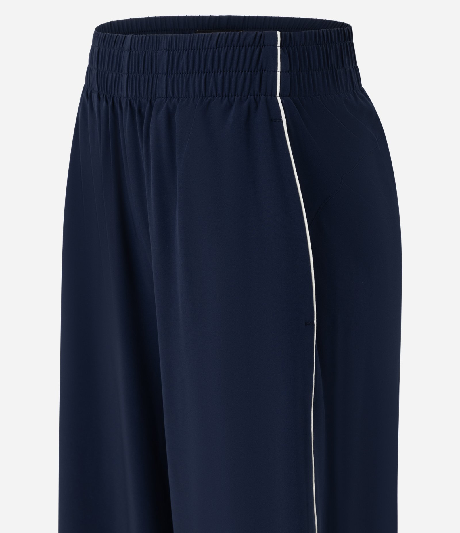 Calça Reta Esportiva com Friso Contrastante Azul 2