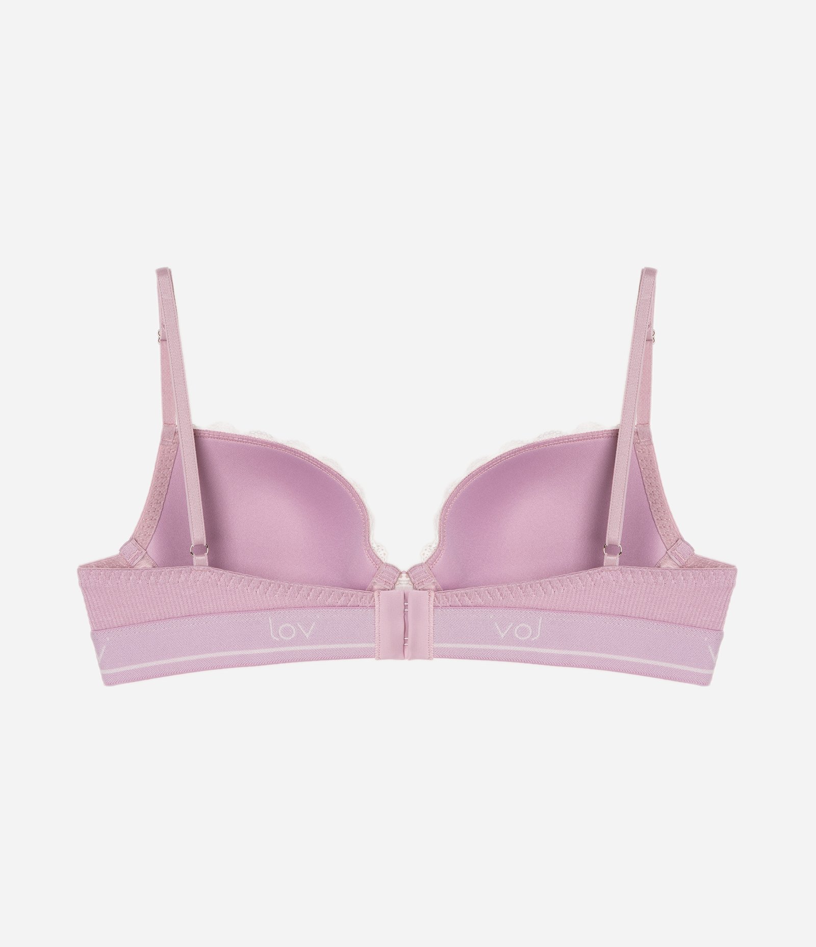 Sutiã Meia Taça em Viscose com Bojo Oco e Rendinha Rosa 2