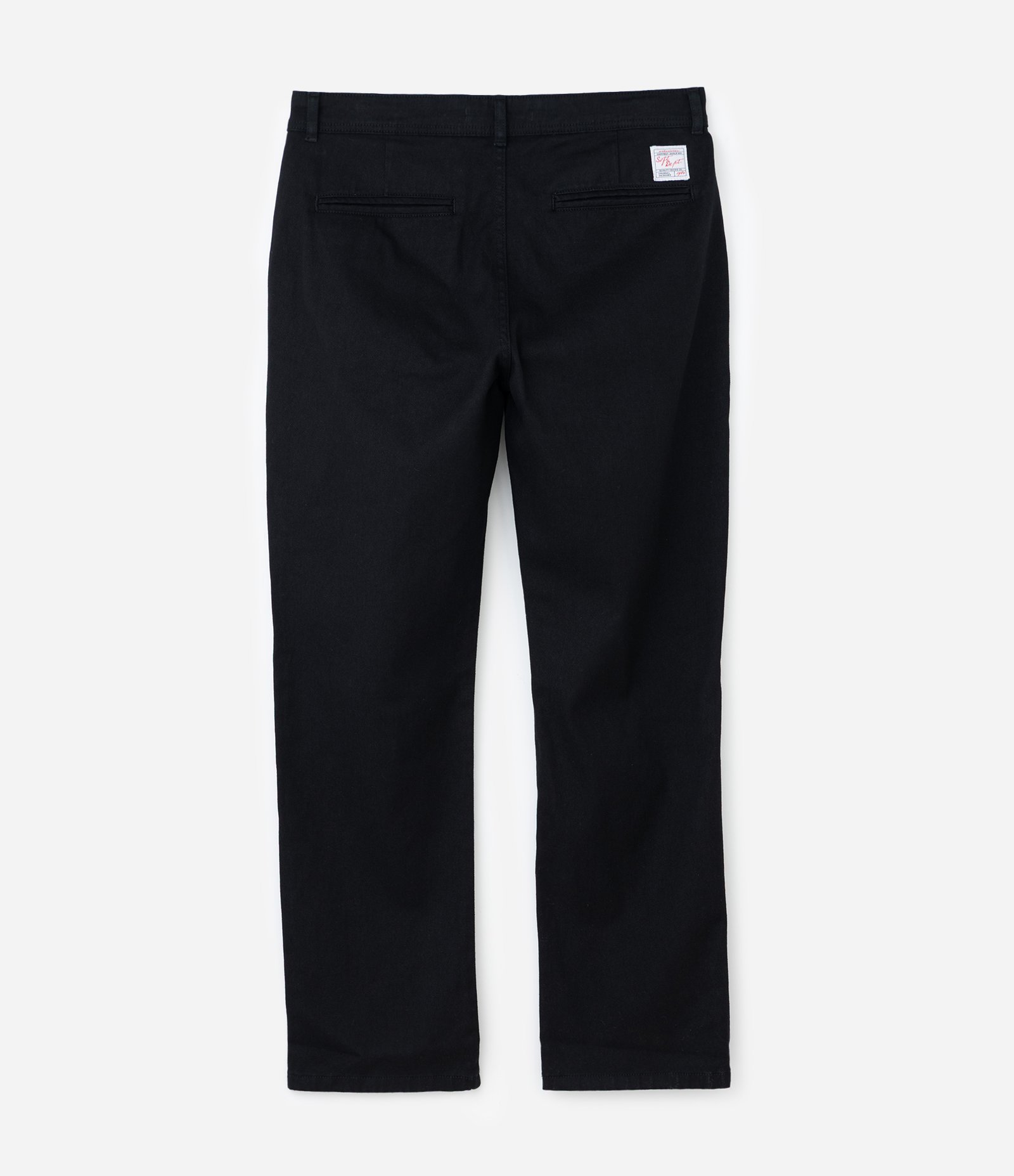 Calça Chino Reta em Sarja Preto 2