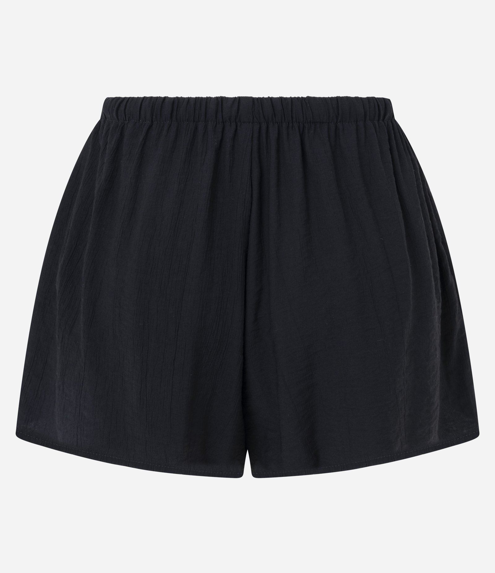 Saída de Praia Short em Viscose com Bolso e Amarração Preto 2
