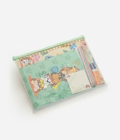 Kit Escolar com 08 Peças Estampa Patrulha Canina
