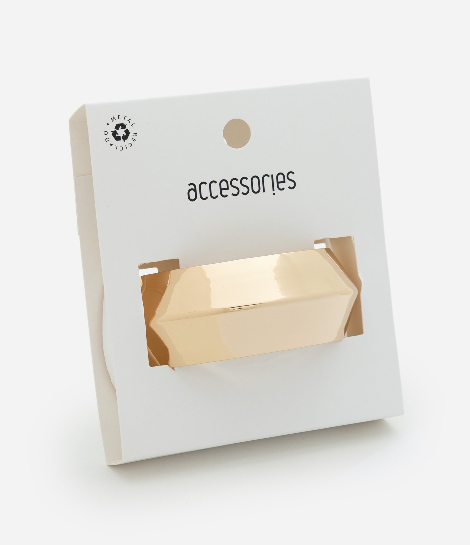 Bracelete em Metal Fechado com Modelo Rígido Dourado 3