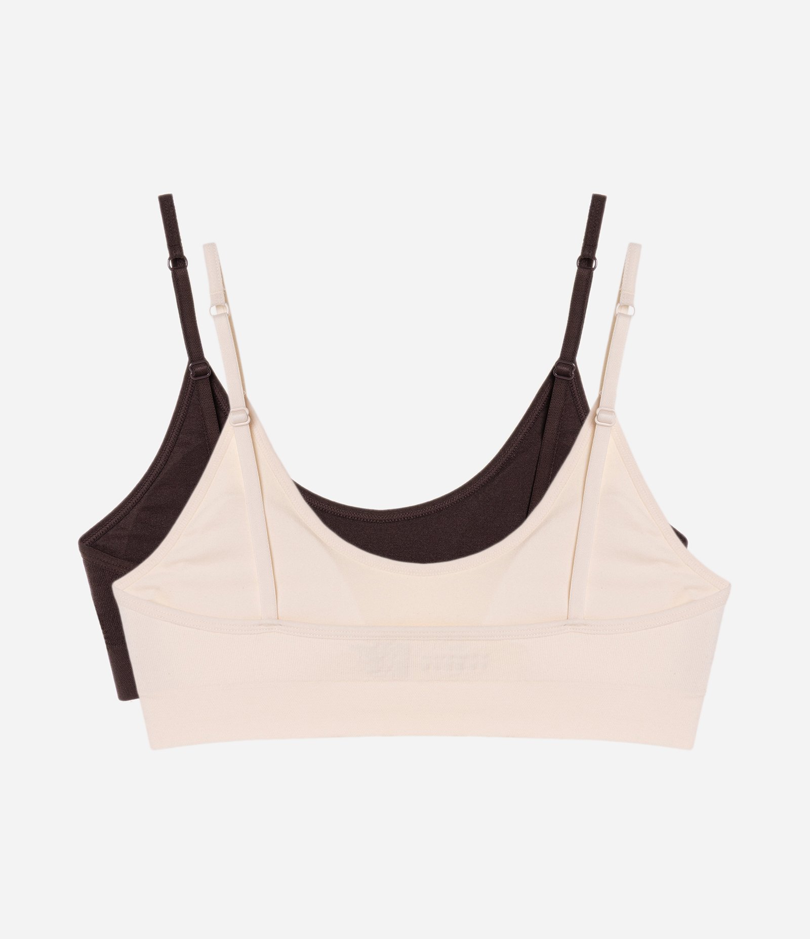 Kit de 02 Sutiãs Top em Poliamida Seamless com Bojo Removível Rosa Claro/Preto 2
