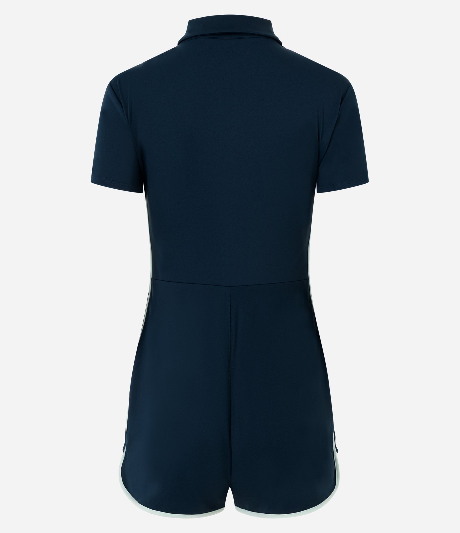 Macaquinho Polo Esportivo com Zíper e Friso Contrastante Azul 6