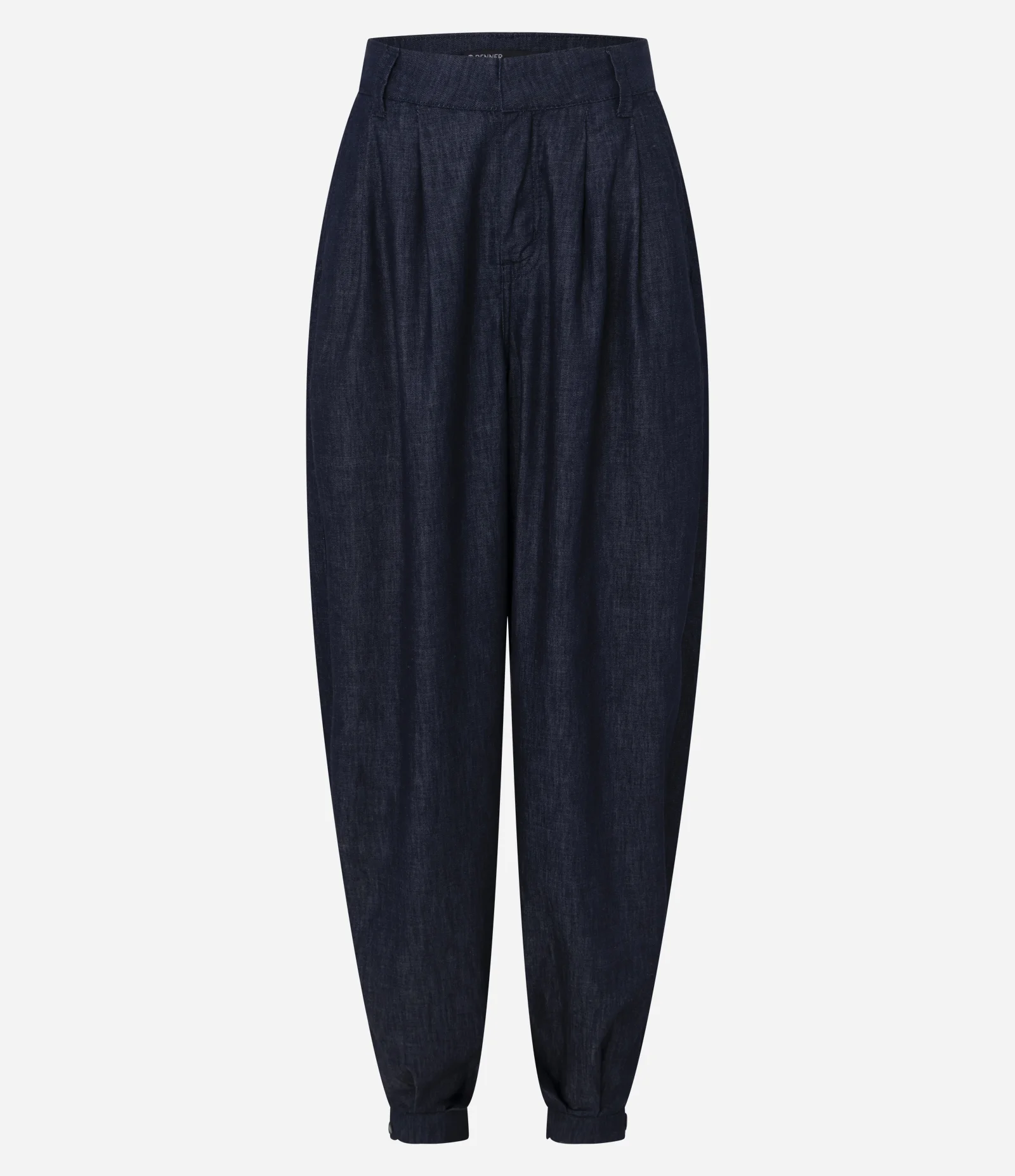 Calça Jeans Aladdin Alfaiatada com Cintura Alta Azul Escuro 2
