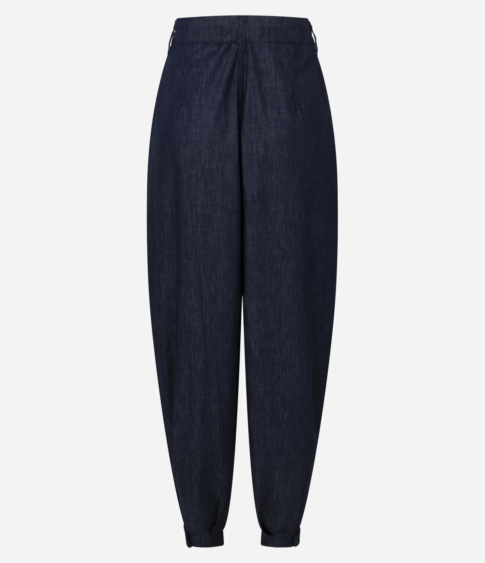 Calça Jeans Aladdin Alfaiatada com Cintura Alta Azul Escuro 3