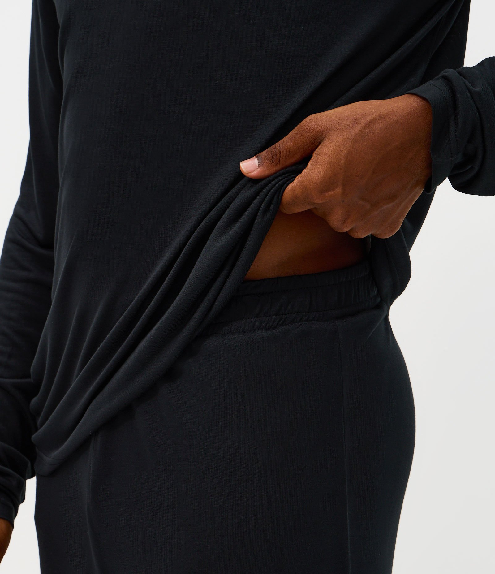 Pijama Longo Modal Preto 3