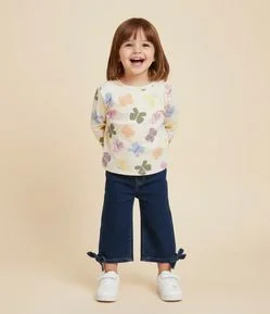 Camiseta Infantil com Estampa Borboletas – Tam 1 a 6 Anos