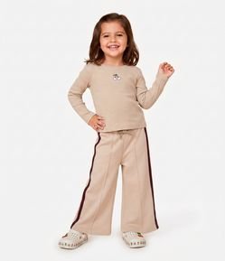 Camiseta Infantil em Ribana com Bordado Cereja – Tam 1 a 6 Anos