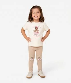 Calça Infantil com Estampa de Cereja – Tam 1 a 6 Anos