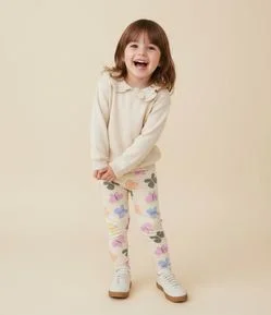 Calça Infantil Legging com Estampa de Borboletas – Tam 1 a 6 Anos
