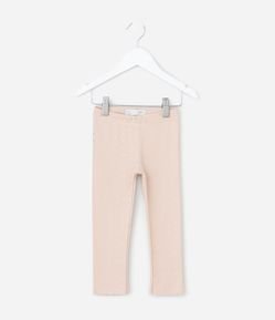 Calça Infantil Legging em Ribana com Poás Dourados – Tam 1 a 5/6 Anos