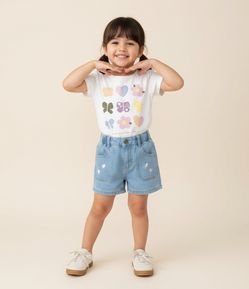 Camiseta Infantil com Estampa Ícones Divertidos – Tam 1 a 5/6 Anos