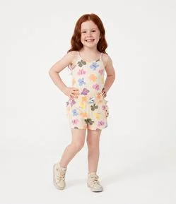 Short Infantil em Algodão com Estampa Borboletas – Tam 1 a 6 Anos