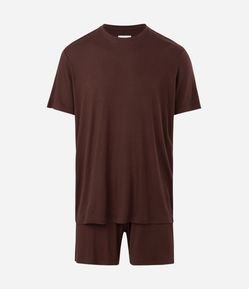 Pijama Curto Ribana Texturizada Masculino
