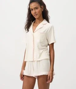 Pijama Americano com Estampa Xadrez