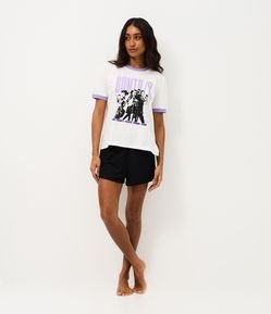Pijama Curto com Estampa As Guerreiras K-Pop
