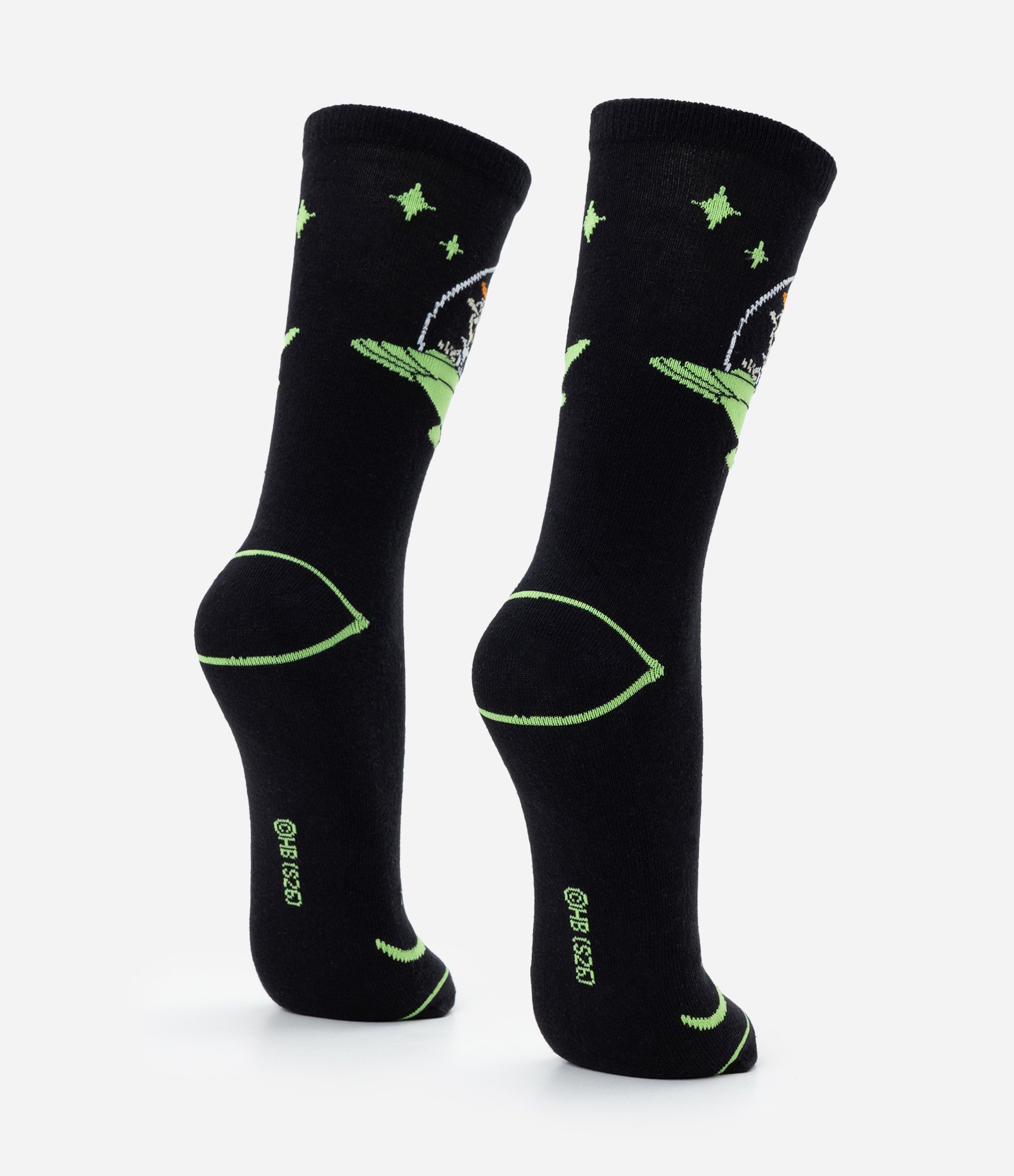 Meia Cano Longo em Algodão com Estampa Os Jetsons Preto 3