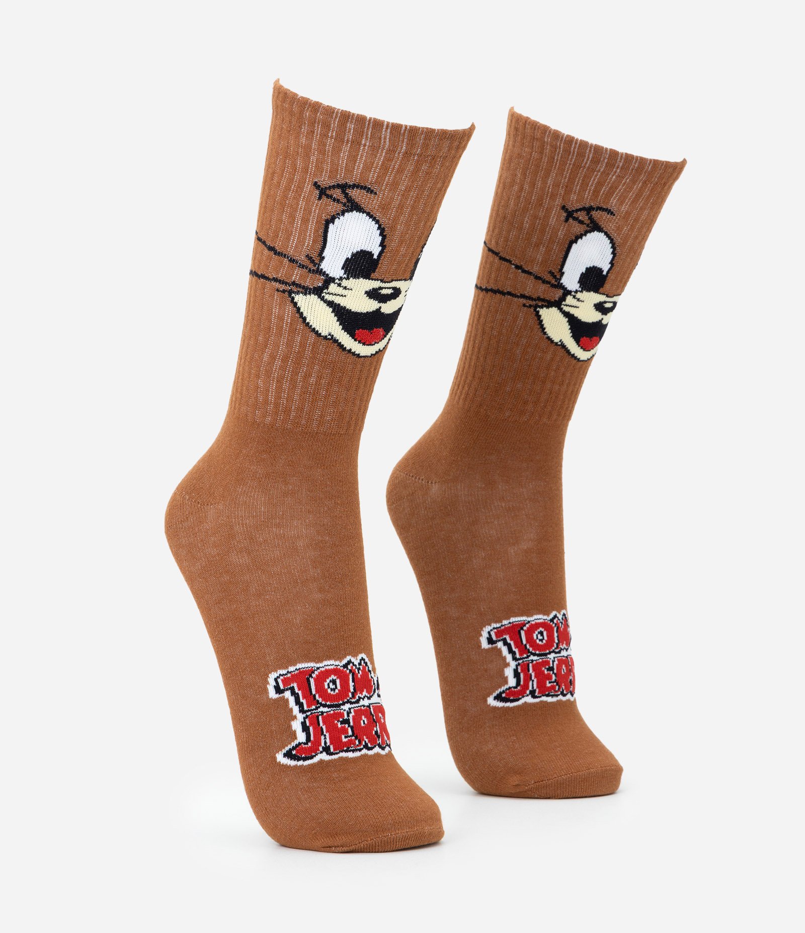 Meia em Algodão com Estampa do Jerry Marrom 2
