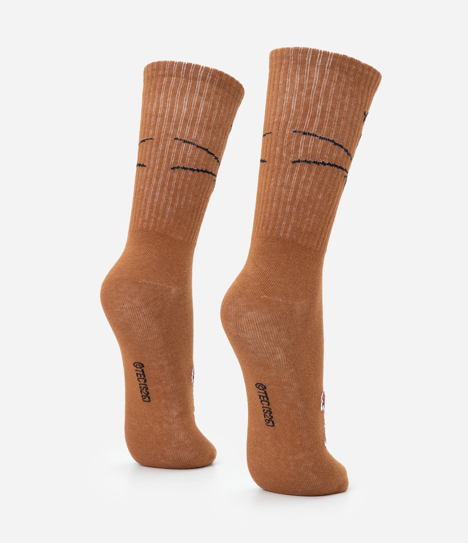 Meia em Algodão com Estampa do Jerry Marrom 3