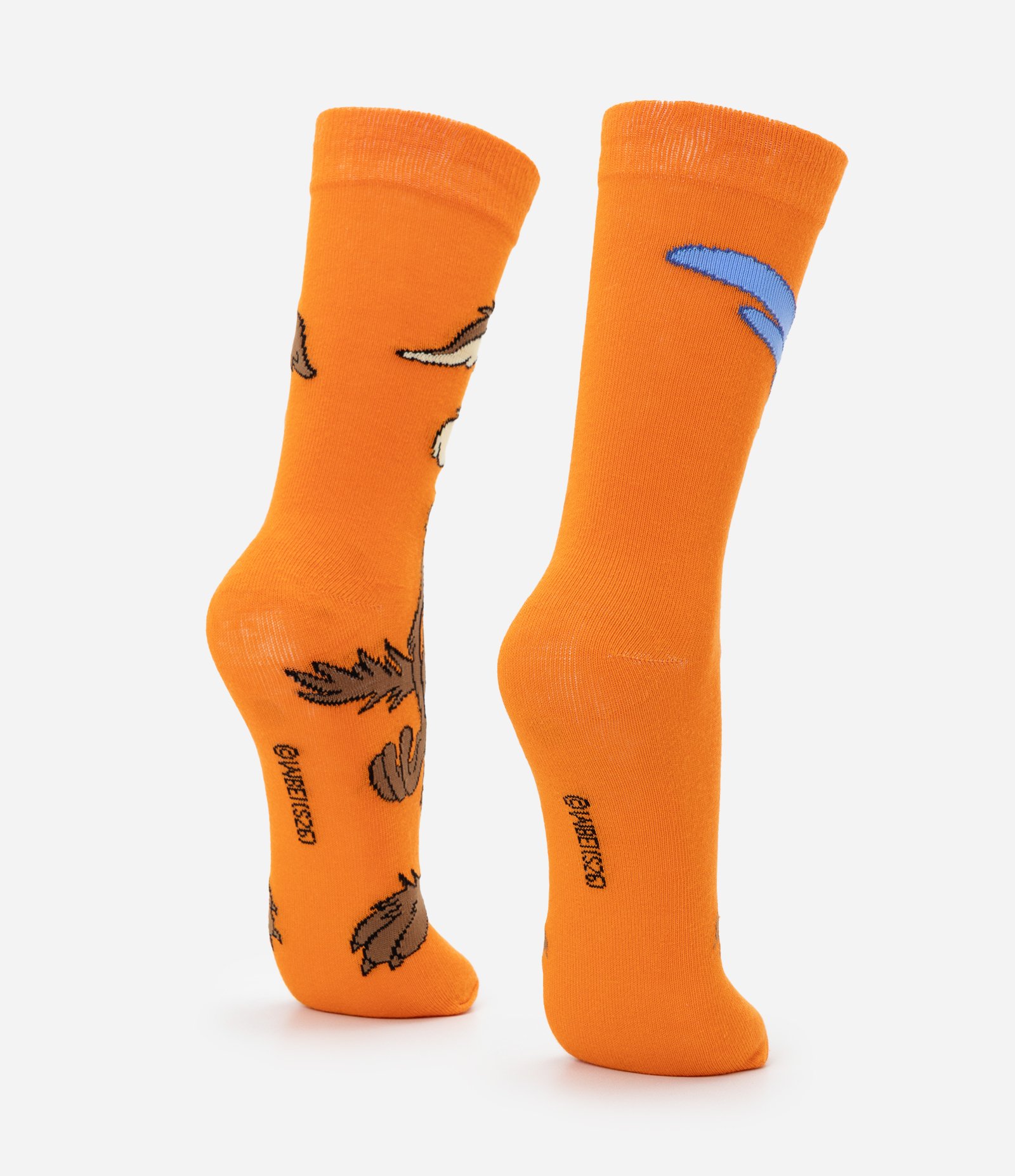 Meia Cano Longo em Algodão com Estampa Coiote e Papa-Léguas Laranja 3