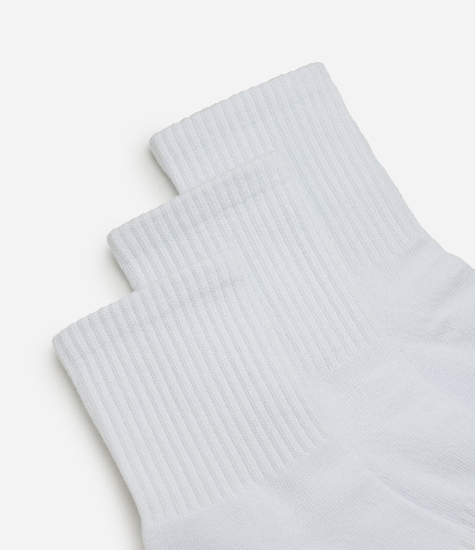 Kit 03 Meias Cano Médio Esportivas com Sola Atoalhada Branco 8