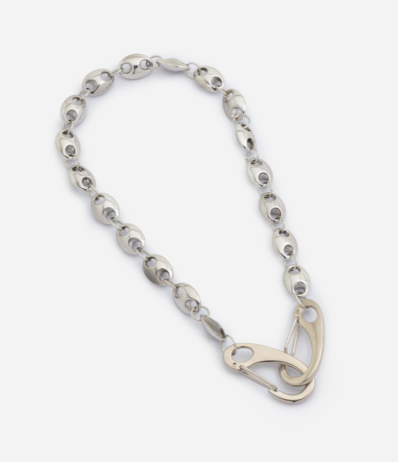 Colar Corrente Elo Oval Bold Metal Prata 3