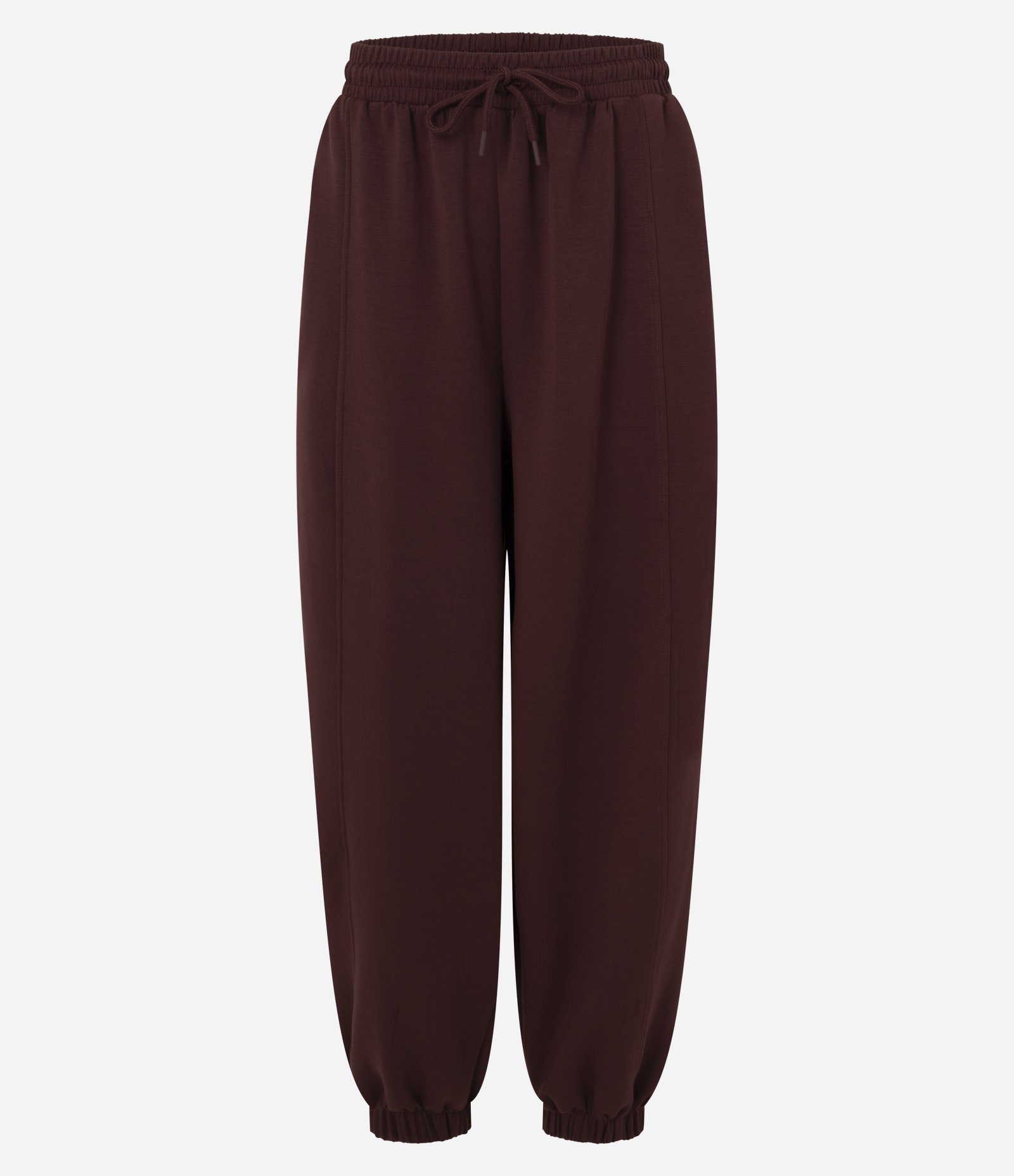 Calça Balloon em Modal com Amarração na Cintura e Bolsos Vinho 5