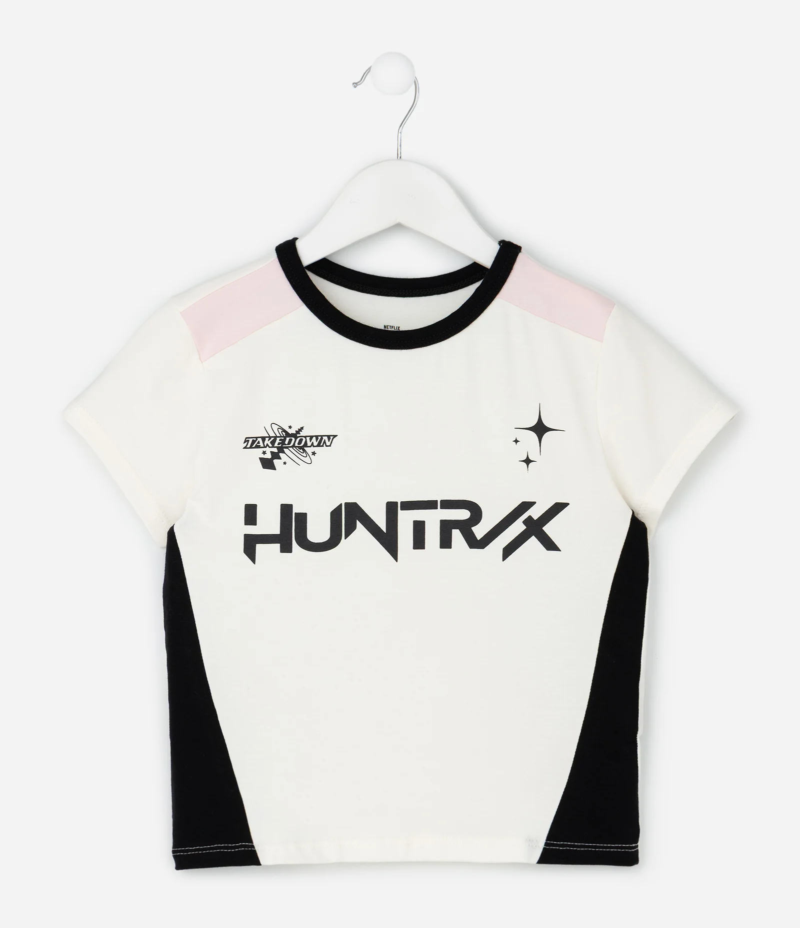 Camiseta Infantil Baby Tee com Estampa Huntrix – Tam 5 a 14 Anos Off White 1
