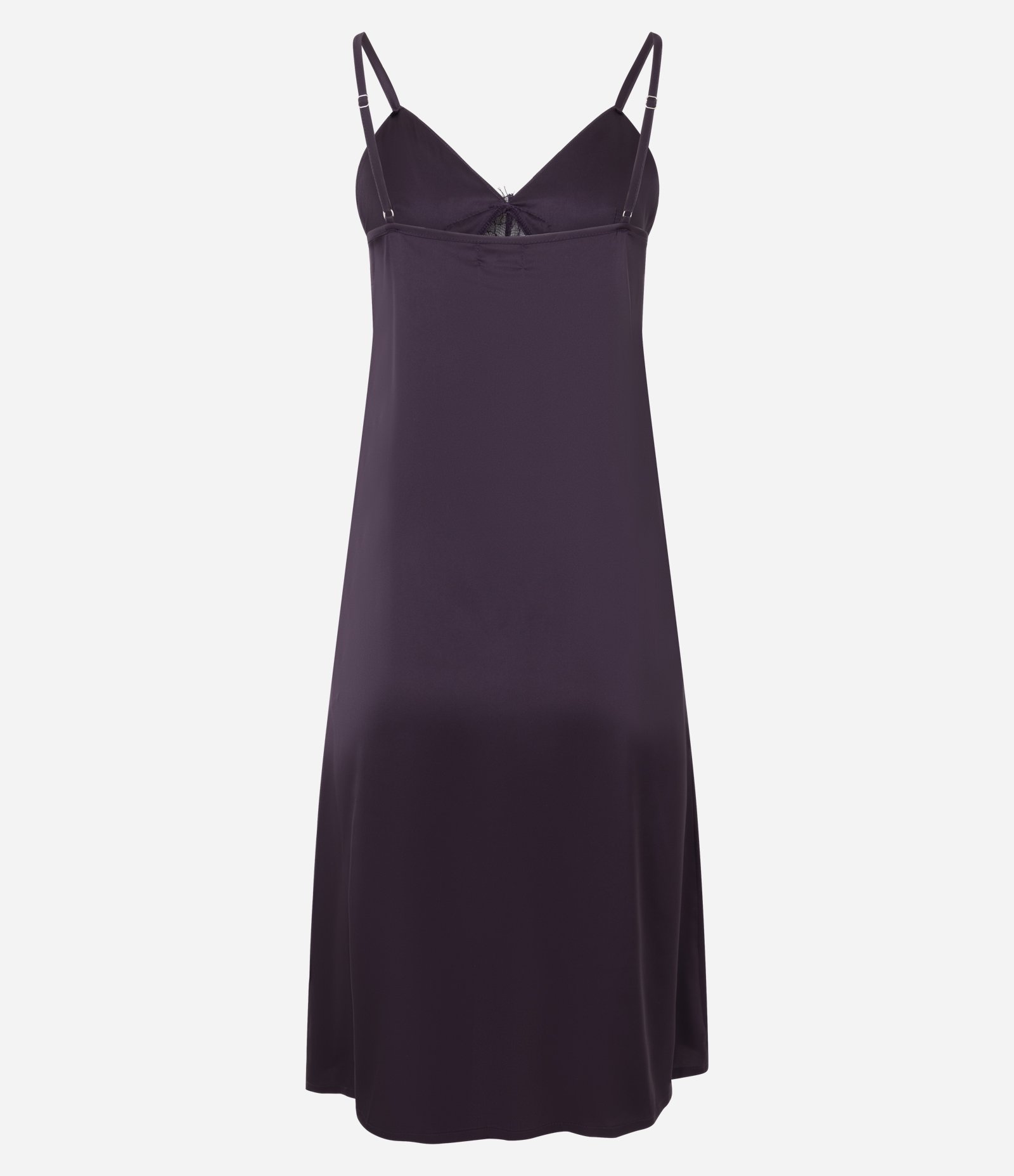 Camisola Acetinada com Renda Vazada Roxo 3