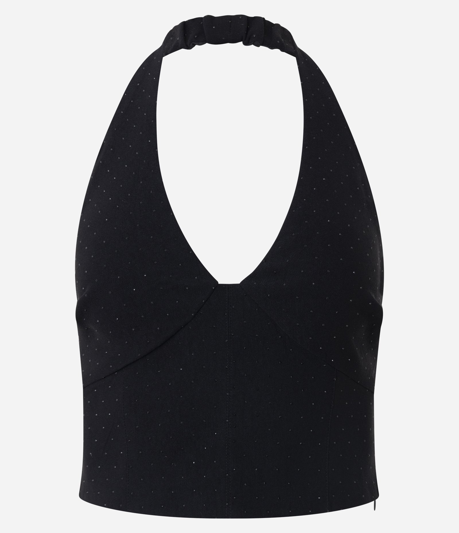 Blusa Frente Única em Bengaline com Aplicação Preto 5