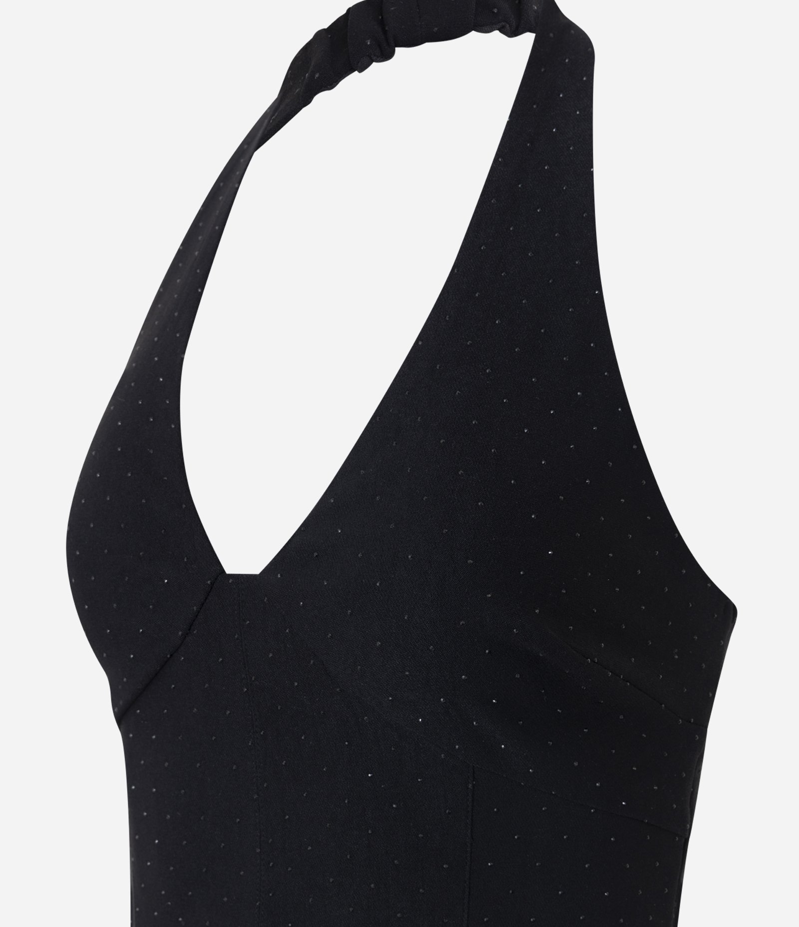 Blusa Frente Única em Bengaline com Aplicação Preto 6