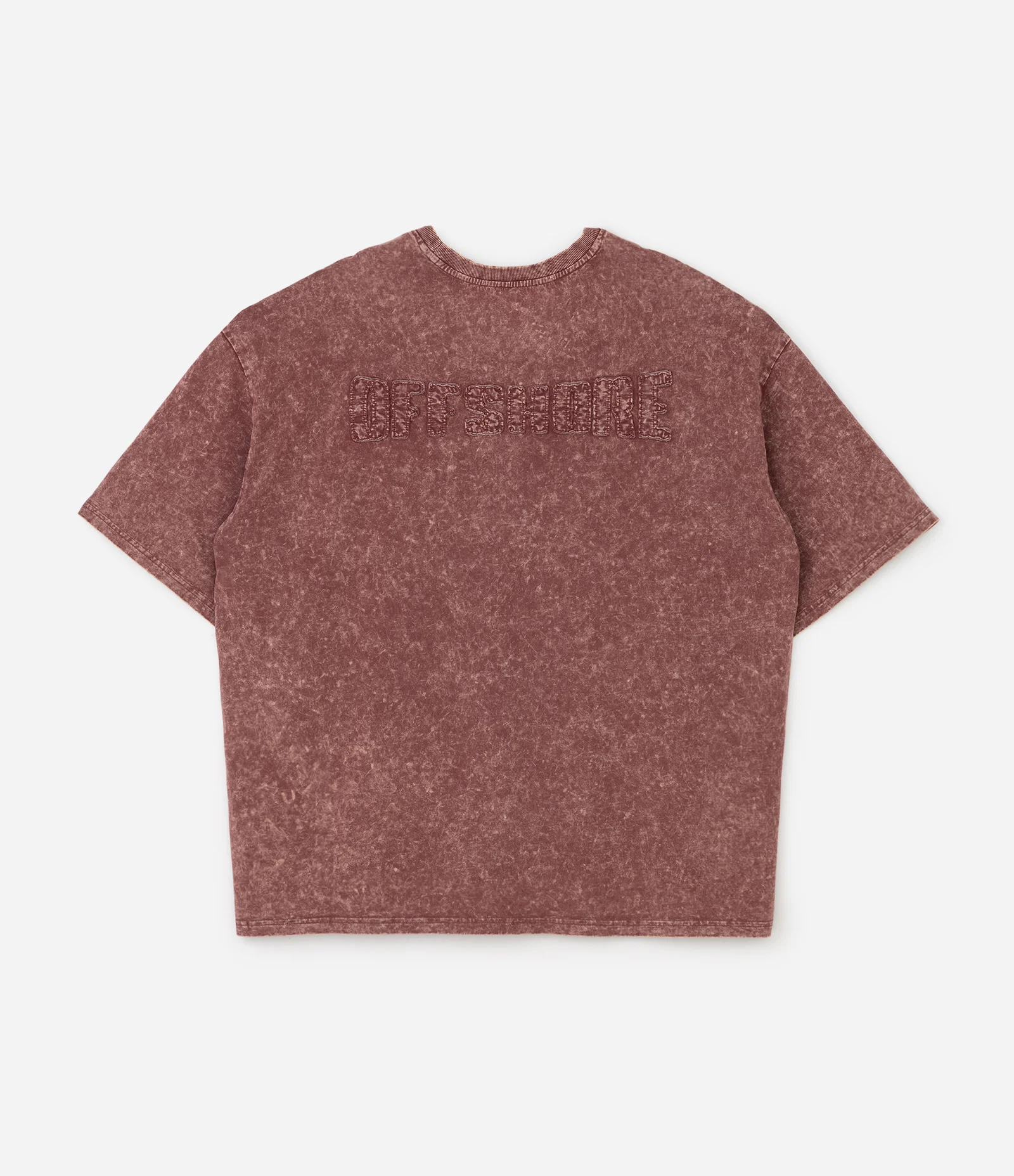 Camiseta Oversized em Algodão e Estonada Com Patch Vermelho 2
