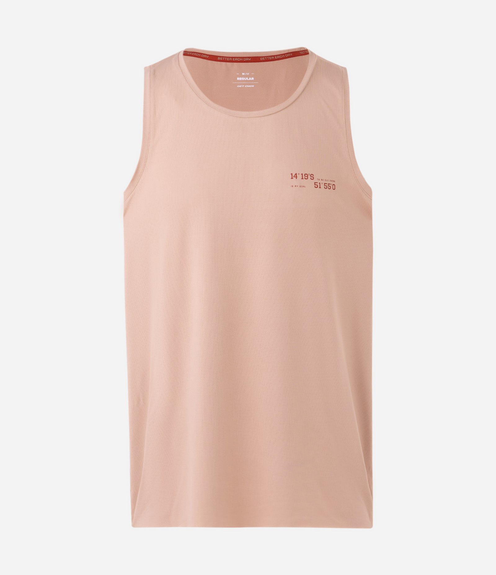 Regata Esportiva Regular com Tecnologia Dry e Estampa Lettering Bege 5