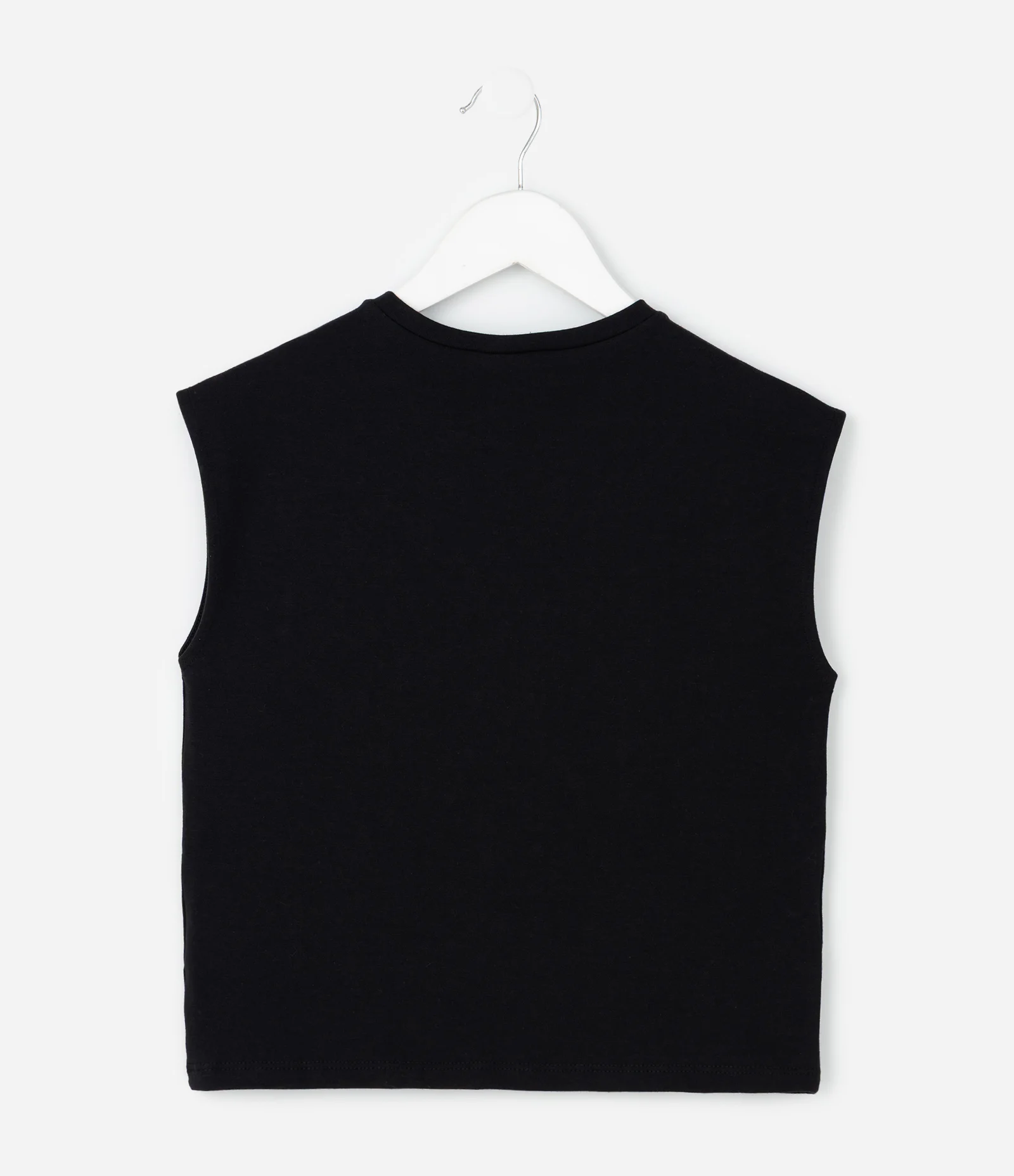 Blusa Infantil Sem Manga com Hot Fix - Tam  5 a 14 Anos Preto 2