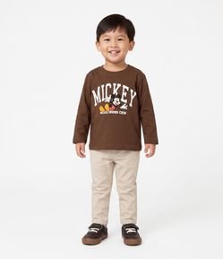 Camiseta Infantil com Estampa Mickey Crew – Tam 2 a 6 Anos