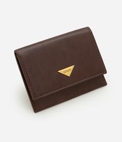 Carteira Envelope em PU com Plaquinha Triangular
