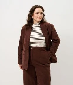 Blazer Veludo Cotelê Vintage Curve & Plus Size