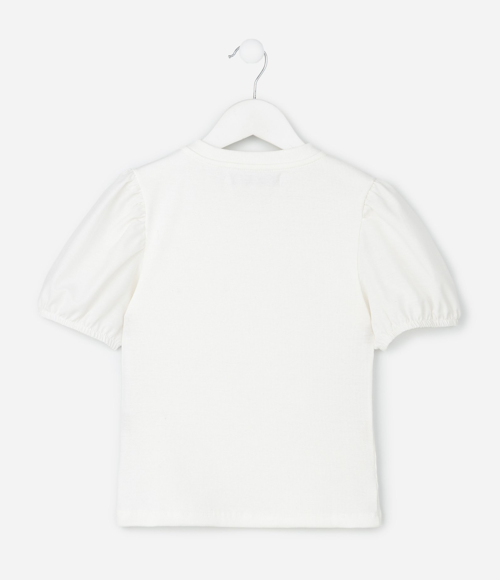 Blusa Infantil com Bordado Corações – Tam 5 a 14 Anos Branco 3