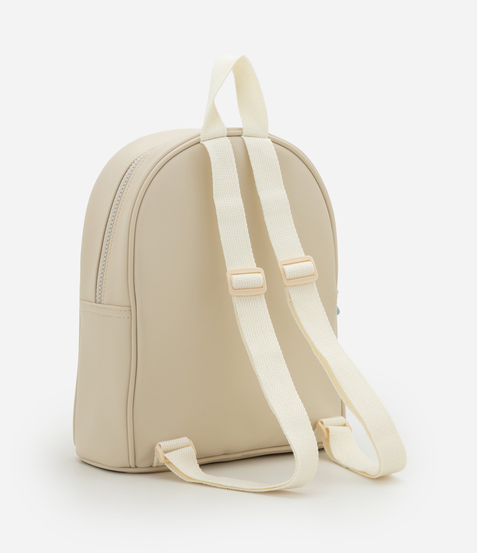 Mochila Infantil PU Minnie com Aplique e Zíper - Tam U Off White 5