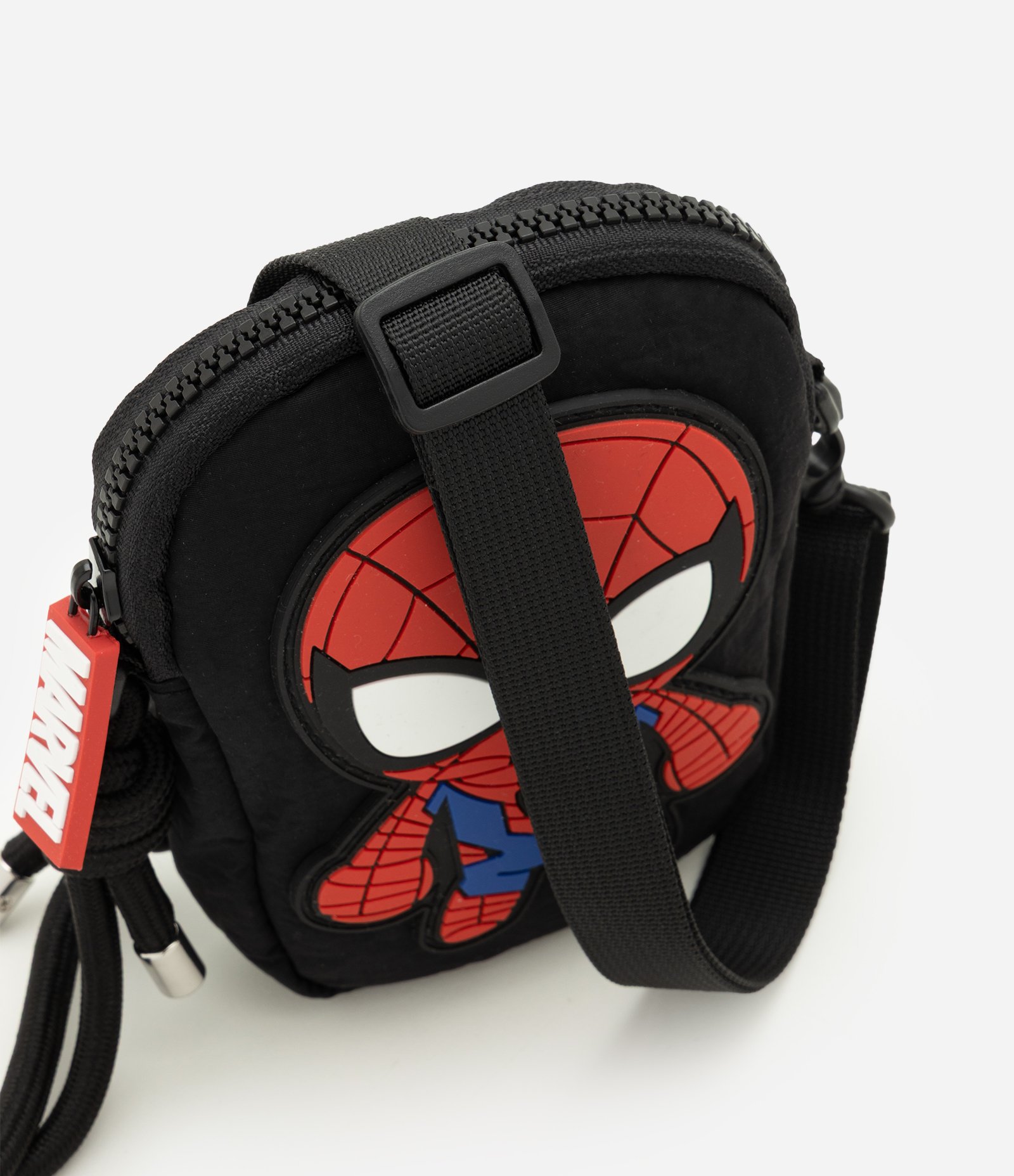 Bolsa Infantil Homem Aranha Transversal Compacta - Tam U Preto 4