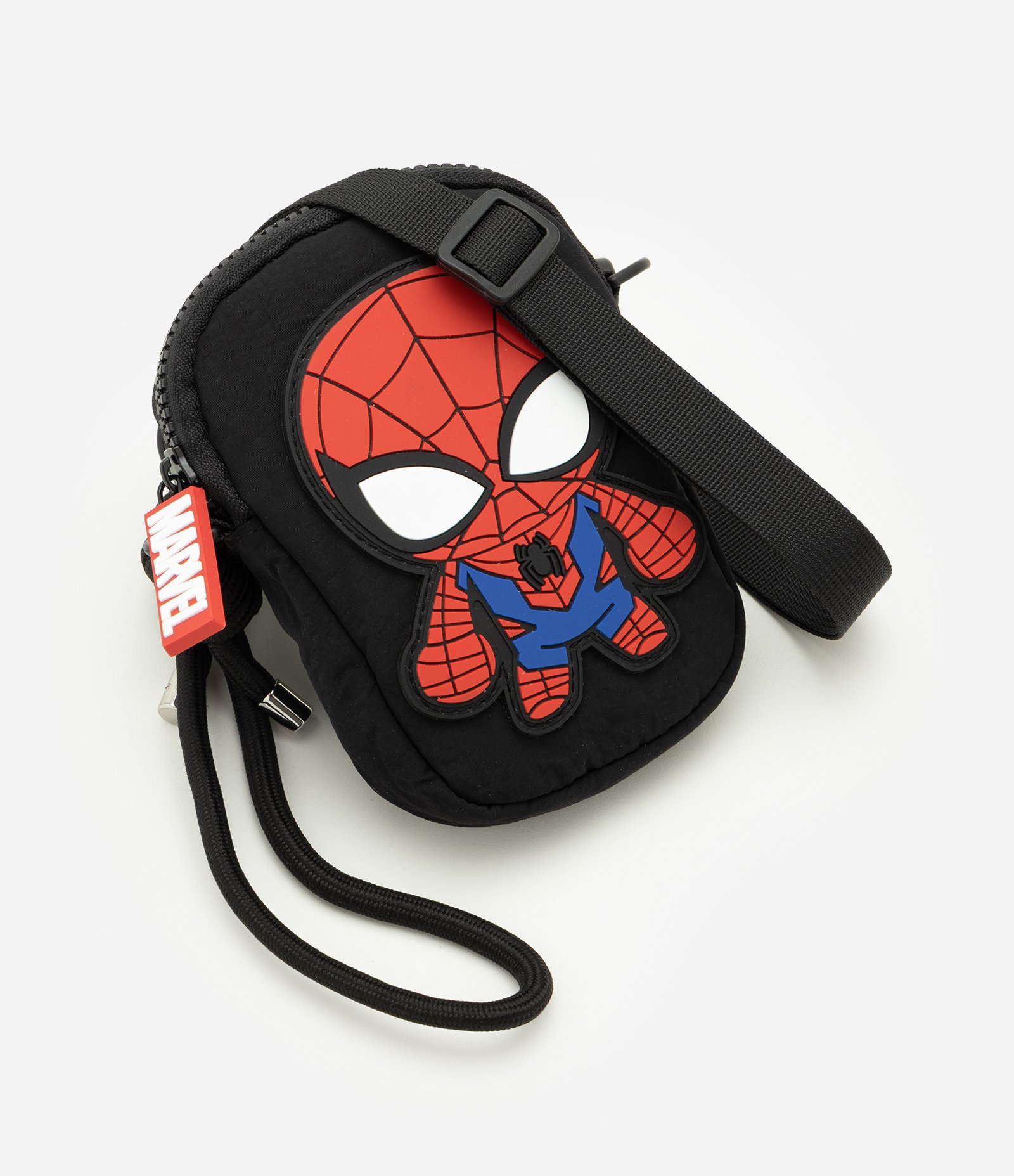 Bolsa Infantil Homem Aranha Transversal Compacta - Tam U Preto 6