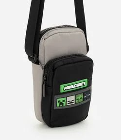 Bolsa Infantil Transversal com Estampa Temática Minecraft
