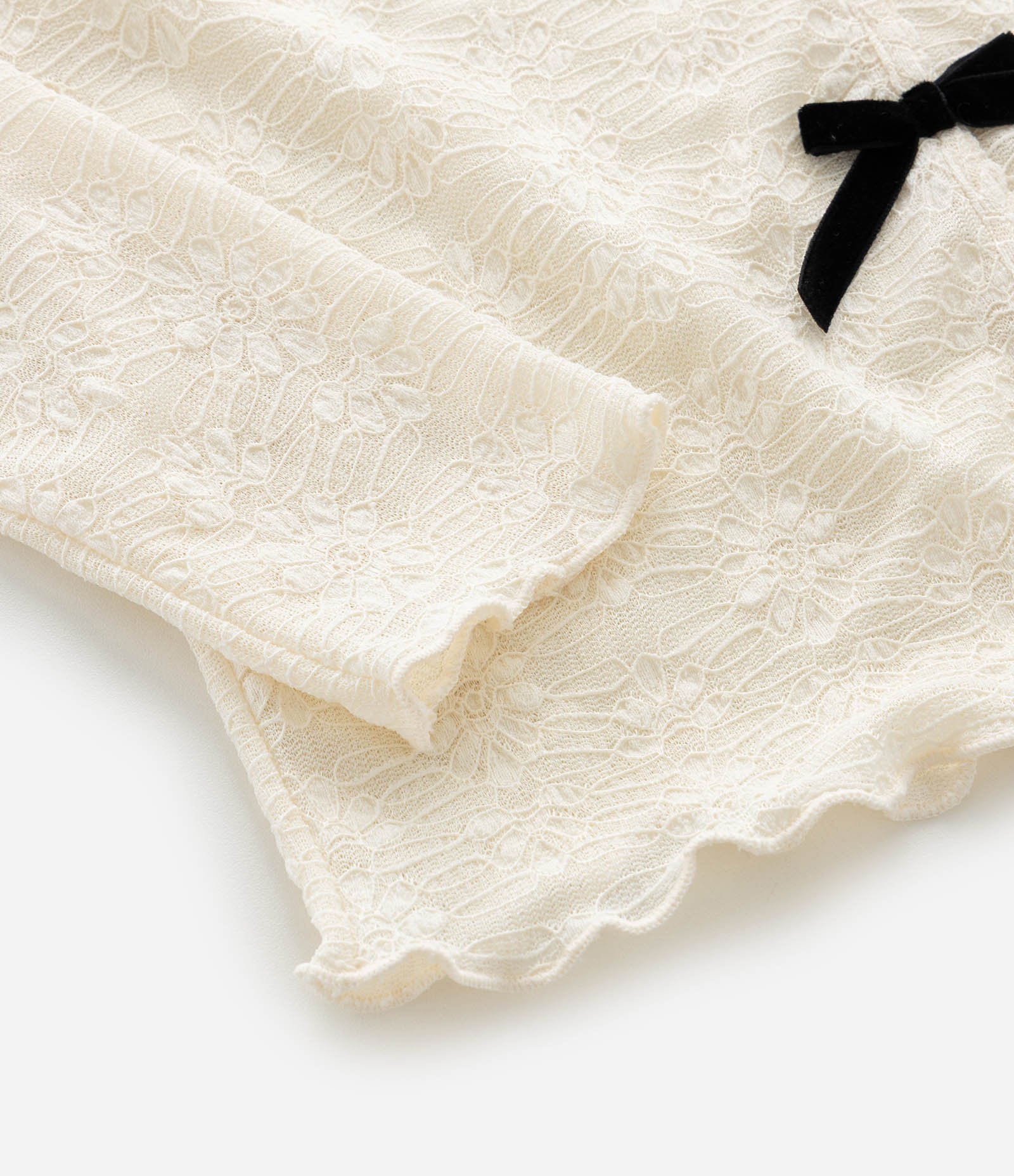 Blusa Infantil Texturizada com Laços e Regata – Tam 5 a 14 Anos Off White 8