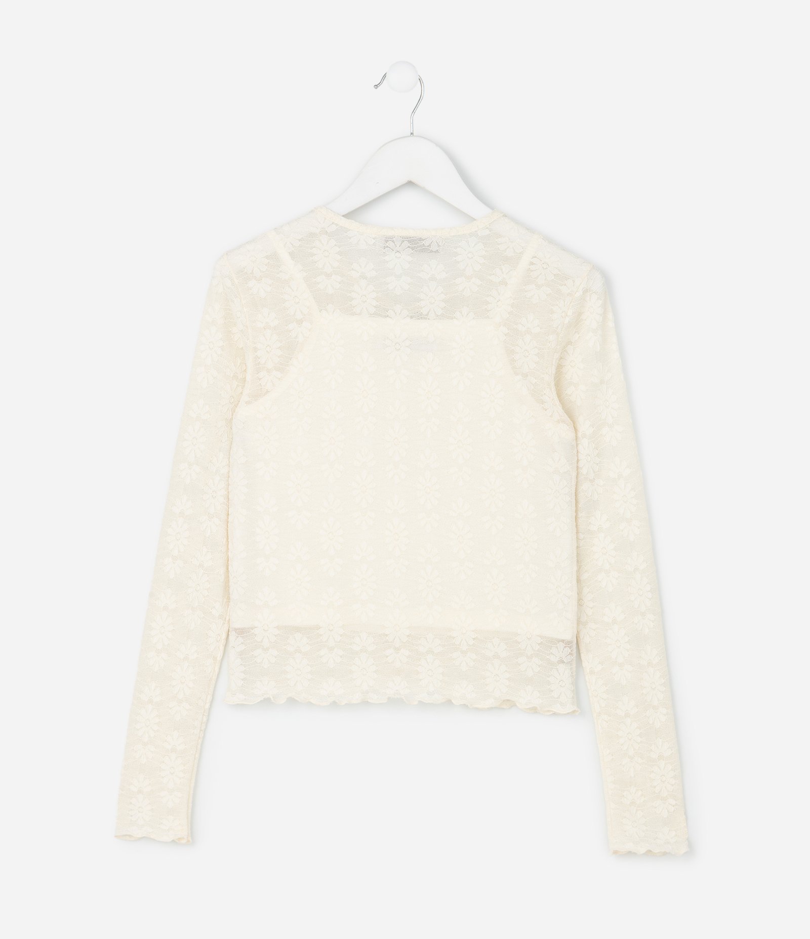 Blusa Infantil Texturizada com Laços e Regata – Tam 5 a 14 Anos Off White 2