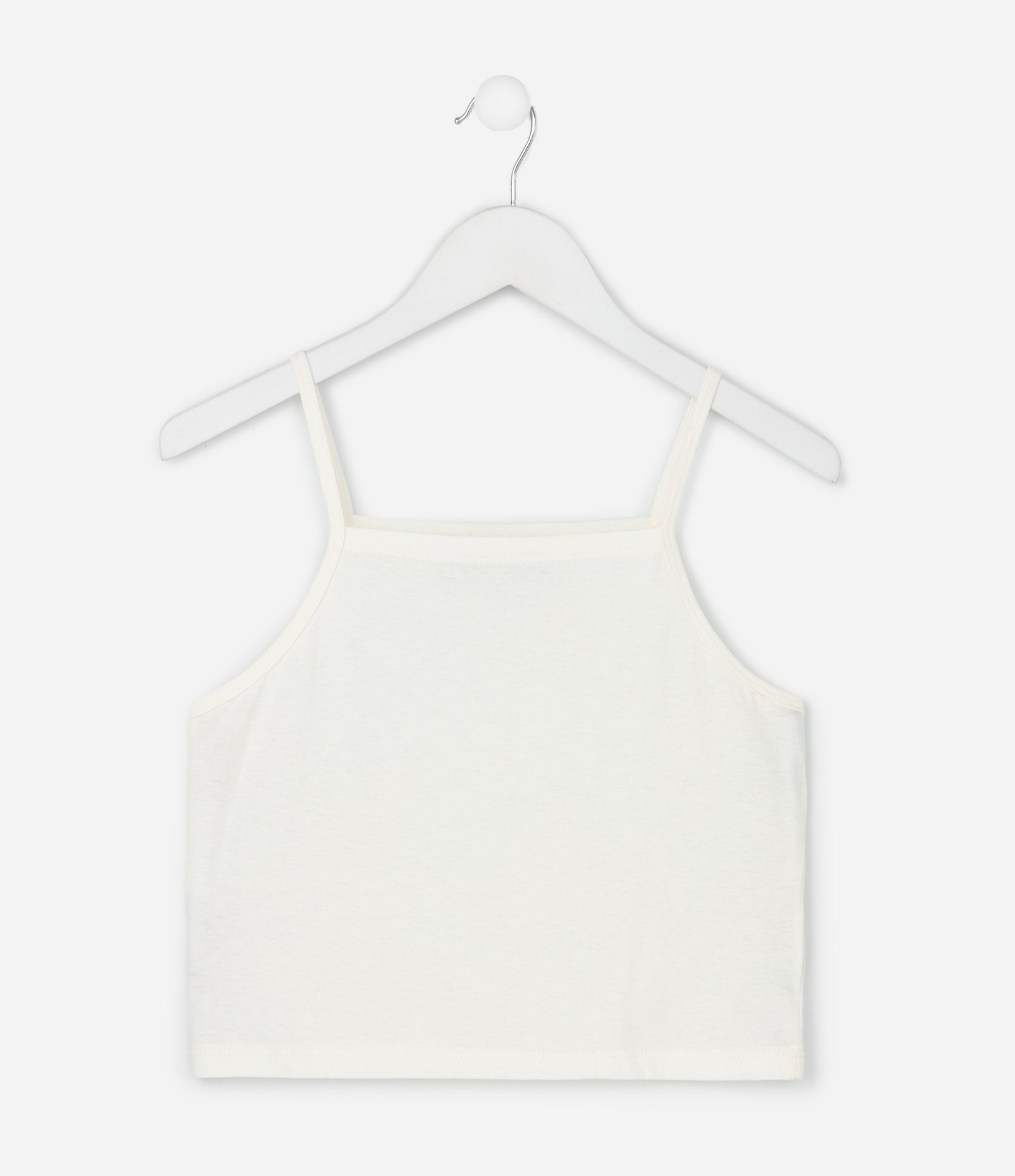 Blusa Infantil Texturizada com Laços e Regata – Tam 5 a 14 Anos Off White 3
