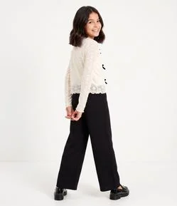 Blusa Infantil Texturizada com Laços e Regata – Tam 5 a 14 Anos
