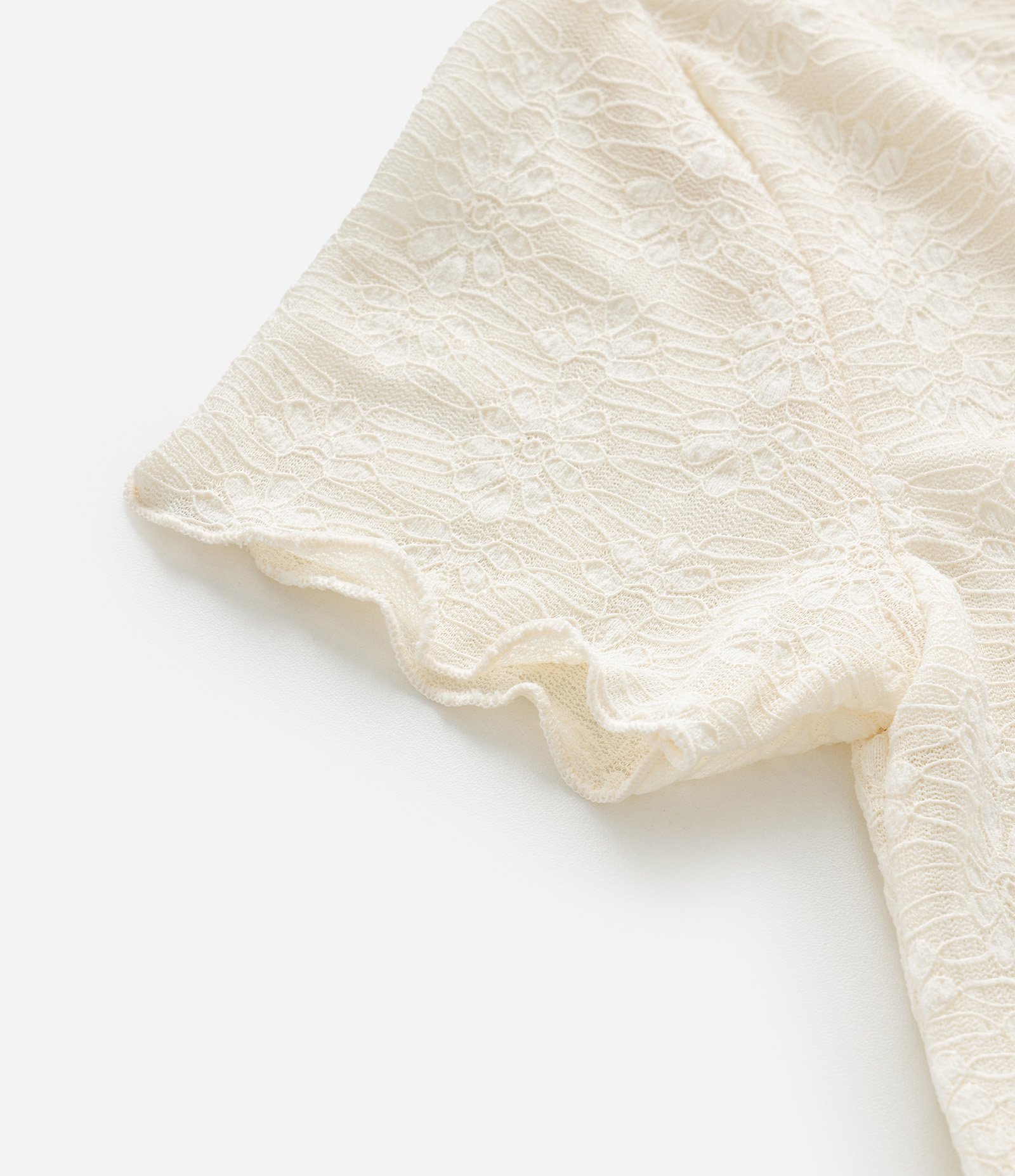 Blusa Infantil Baby Look Texturizada com Regata – Tam 5 a 14 Anos Off White 8